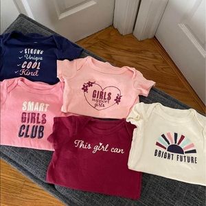 Five inspirational girls onesies